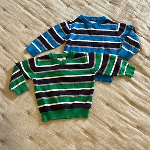 Pair of 18M striped knit pullover sweaters